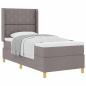 Preview: Boxspringbett mit Kopfteil Taupe 100 x 200 cm Stoff