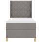 Preview: Boxspringbett mit Kopfteil Taupe 100 x 200 cm Stoff