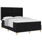 Preview: Boxspringbett mit Kopfteil Schwarz 140 x 190 cm Stoff