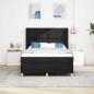 Preview: Boxspringbett mit Kopfteil Schwarz 140 x 190 cm Stoff