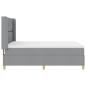 Preview: Boxspringbett mit Kopfteil Hellgrau 140 x 200 cm Stoff