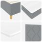Preview: Boxspringbett mit Kopfteil Hellgrau 140 x 200 cm Stoff