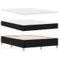 Preview: Boxspringbett mit Kopfteil Schwarz 140 x 200 cm Stoff