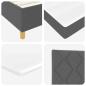 Preview: Boxspringbett mit Kopfteil Dunkelgrau 160 x 200 cm Stoff
