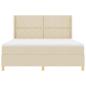 Preview: Boxspringbett mit Kopfteil Creme 180 x 200 cm Stoff