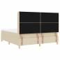 Preview: Boxspringbett mit Kopfteil Creme 180 x 200 cm Stoff