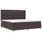 Preview: Boxspringbett mit Kopfteil Dunkelbraun 200 x 200 cm Stoff