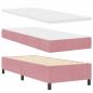 Preview: Boxspringbett mit Matratze mit Kopfteil Rosa 80 x 200 cm Samt