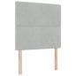 Preview: Boxspringbett mit Matratze Hellgrau 90 x 200 cm Samt