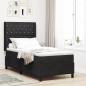 Preview: ARDEBO.de - Boxspringbett mit Matratze Schwarz 100 x 200 cm Samt