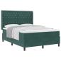 Preview: Boxspringbett mit Matratze Dunkelgrün 140 x 190 cm Samt