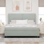 Preview: Boxspringbett mit Matratze Hellgrau 180 x 200 cm Samt