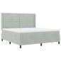 Preview: Boxspringbett mit Matratze Hellgrau 180 x 200 cm Samt