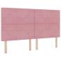 Preview: Boxspringbett mit Matratze mit Kopfteil Rosa 180 x 200 cm Samt