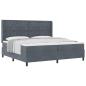 Preview: ARDEBO.de - Boxspringbett mit Matratze Dunkelgrau 200 x 200 cm Samt