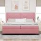 Preview: Boxspringbett mit Matratze mit Kopfteil Rosa 200 x 200 cm Samt