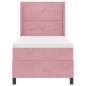 Preview: Boxspringbett mit Kopfteil Rosa 90 x 190 cm Samt