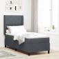 Preview: ARDEBO.de - Boxspringbett mit Kopfteil Dunkelgrau 80 x 200 cm Samt