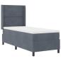 Preview: Boxspringbett mit Kopfteil Dunkelgrau 80 x 200 cm Samt