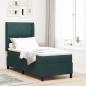 Preview: ARDEBO.de - Boxspringbett mit Kopfteil Dunkelgrün 80 x 200 cm Samt