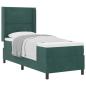 Preview: Boxspringbett mit Kopfteil Dunkelgrün 80 x 200 cm Samt