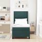Preview: Boxspringbett mit Kopfteil Dunkelgrün 80 x 200 cm Samt