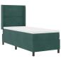 Preview: Boxspringbett mit Kopfteil Dunkelgrün 80 x 200 cm Samt