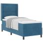 Preview: Boxspringbett mit Kopfteil Blau 80 x 200 cm Samt