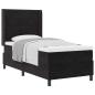 Preview: Boxspringbett mit Kopfteil Schwarz 100 x 200 cm Samt