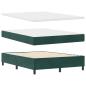 Preview: Boxspringbett mit Kopfteil Dunkelgrün 140 x 190 cm Samt