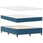 Preview: Boxspringbett mit Kopfteil Blau 140 x 190 cm Samt