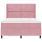 Preview: Boxspringbett mit Kopfteil Rosa 160 x 200 cm Samt