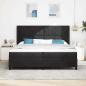 Preview: Boxspringbett mit Kopfteil Schwarz 200 x 200 cm Samt