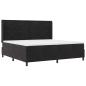 Preview: Boxspringbett mit Kopfteil Schwarz 200 x 200 cm Samt