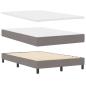 Preview: Boxspringbett mit LED-Lichtleisten Taupe 120 x 190 cm Stoff