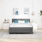 Preview: Boxspringbett mit Kopfteil Dunkelgrau 140 x 200 cm Stoff