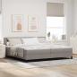 Preview: ARDEBO.de - Boxspringbett mit Kissen mit Kopfteil Taupe 200 x 200 cm Stoff