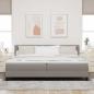 Preview: Boxspringbett mit Kissen mit Kopfteil Taupe 200 x 200 cm Stoff