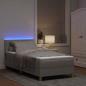 Preview: LED Boxspringbett mit Kopfteil Taupe 90 x 200 cm Stoff