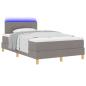 Preview: LED Boxspringbett mit Kopfteil Taupe 120 x 190 cm Stoff
