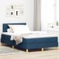 Preview: ARDEBO.de - LED Boxspringbett mit Kopfteil Blau 120 x 190 cm Stoff