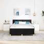 Preview: LED Boxspringbett mit Kopfteil Schwarz 140 x 190 cm Stoff