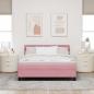 Preview: LED Boxspringbett mit Matratze mit LED Rosa 140 x 200 cm Samt