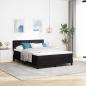 Preview: ARDEBO.de - LED Boxspringbett mit Matratze Schwarz 160 x 200 cm Samt