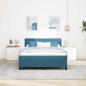 Preview: LED Boxspringbett mit Kopfteil Dunkelblau 160 x 200 cm Samt