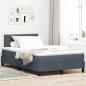 Preview: ARDEBO.de - LED Boxspringbett mit Kopfteil Dunkelgrau 120 x 200 cm Samt