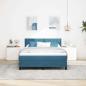 Preview: LED Boxspringbett mit Kopfteil Dunkelblau 140 x 200 cm Samt