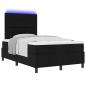 Preview: Boxspringbett mit LED-Lichtleisten Schwarz 120 x 200 cm Stoff