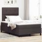 Preview: ARDEBO.de - Boxspringbett mit Kopfteil Dunkelbraun 120 x 200 cm Stoff