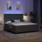 Preview: Boxspringbett mit Kopfteil Dunkelgrau 180 x 200 cm Stoff